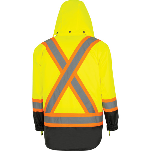 Parka de s&eacute;curit&eacute; d'hiver imperm&eacute;able 7-en-1 5057 Pioneer Yukon, Polyester, Noir/Jaune lime haute visibilit&eacute;, T-petit MAS Chibougamau