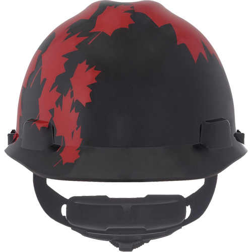 Specialty V-Gard&reg; Hard Hat, Ratchet Suspension, Black/Red MAS Chibougamau