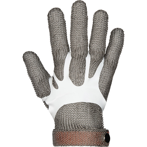 MMG Food Safe Metal Chainmail Gloves, Size 2X-Small, Stainless Steel Shell, ASTM ANSI Level A9 MAS Chibougamau