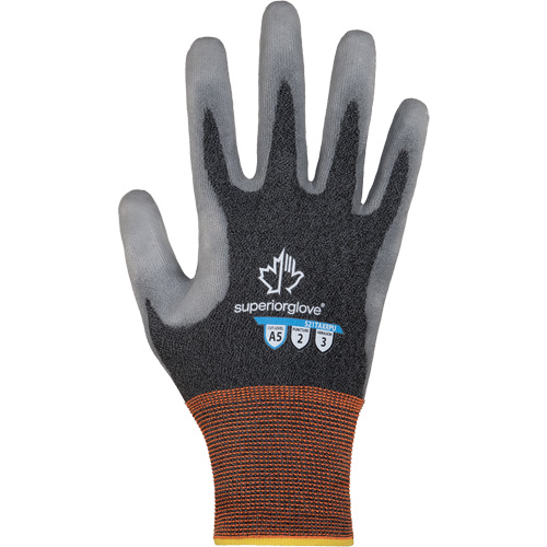 Dexterity Pro S21TAXRPU Cut Protection Gloves, Size 5, 21 Gauge, Polyurethane Coated, Nylon/TenActiv Shell, ASTM ANSI Level A5 MAS Chibougamau