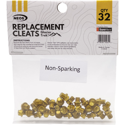 Glacier Trek Non-Sparking Replacement Cleats, Copper, Stud Traction, One Size MAS Chibougamau