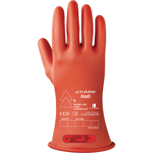 ActivArmr&reg; RIG R011RUL Ultra-Lightweight Electrical Insulated Gloves, ASTM Class 0, Size 11, 11" L MAS Chibougamau