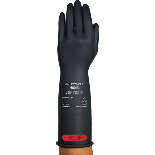 ActivArmr&reg; RIG R014BUL Ultra-Lightweight Electrical Insulated Gloves, ASTM Class 0, Size 9, 14" L MAS Chibougamau
