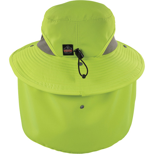 Chill-Its 8934 Ranger Hat with Neck Shade, Large/X-Large, Hi-Vis Lime MAS Chibougamau