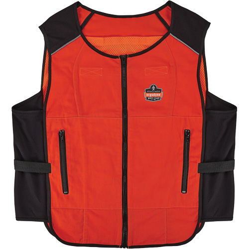Chill-Its 6260 Lightweight Phase Change Cooling Vest with Rechargeable Packs, Large/X-Large, Orange MAS Chibougamau