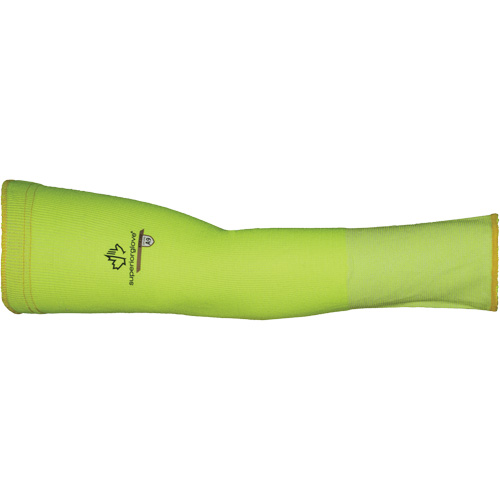 Max Cut Resistant Sleeves - Large, TenActiv, 12", ASTM ANSI Level A9, High Visibility Lime MAS Chibougamau