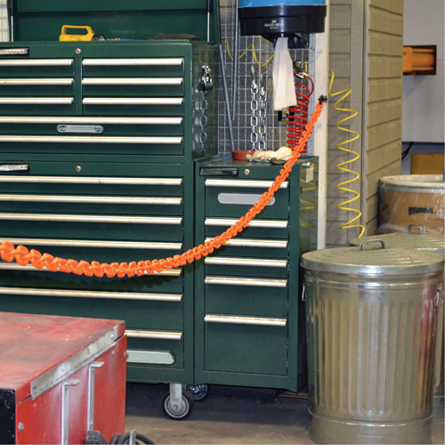 Magnetic Chain Barrier Warehouse Kit, Orange, 2" Link, 15' Length MAS Chibougamau