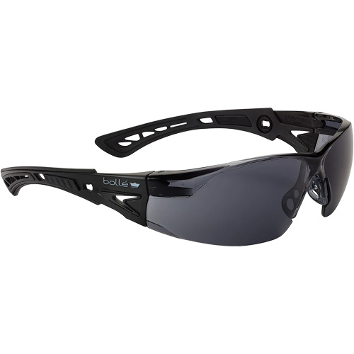 Rush+ BSSI Safety Glasses, Smoke/Grey Lens, Anti-Fog/Anti-Scratch, ANSI Z87+ MAS Chibougamau