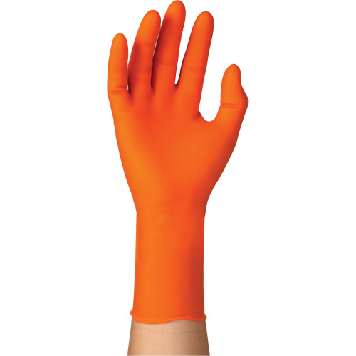 TOUCHNTUFF 93-800 Disposable Gloves, 6.5/7, Latex/Neoprene/Nitrile, 23.6-mil, Powder-Free, Orange MAS Chibougamau