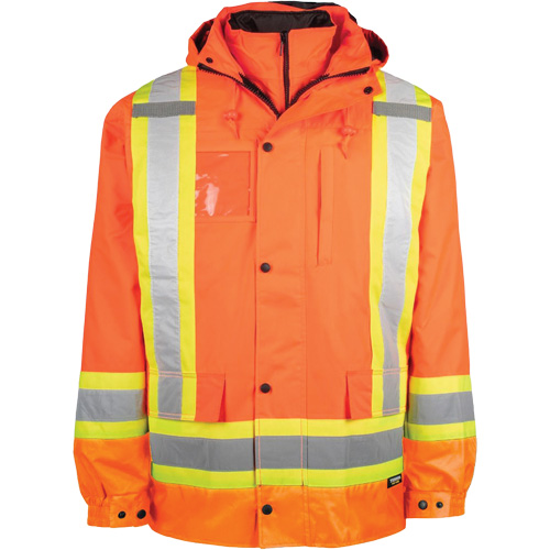 Manteau haute visibilit&eacute; 7-en-1, Polyester, Orange haute visibilit&eacute;, 3T-Grand MAS Chibougamau