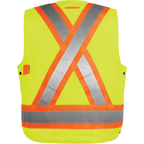 Veste haute visibilit&eacute; pour arpenteur, Orange haute visibilit&eacute;, Petit, Polyester MAS Chibougamau