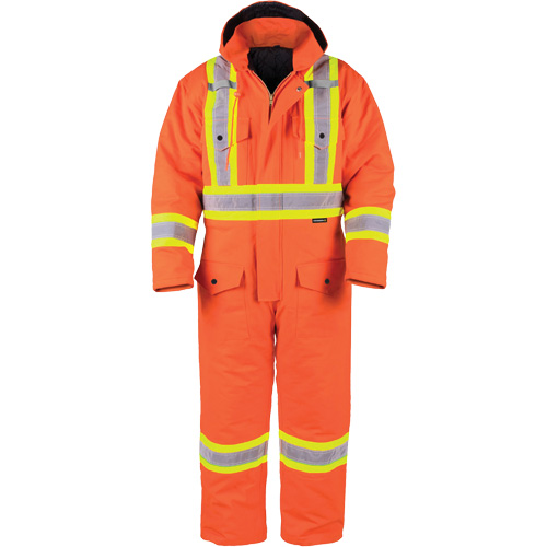 High-Visibility Lined Canvas Overalls, Small, High Visibility Orange MAS Chibougamau