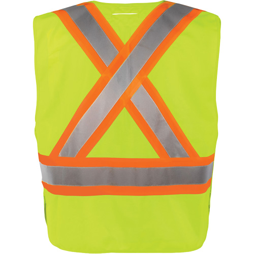 Gilet haute visibilit&eacute; &agrave; d&eacute;tachement rapide en 5 points, Orange haute visibilit&eacute;, Moyen/Petit, Polyester MAS Chibougamau