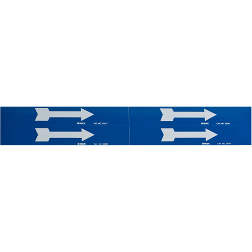 Marqueurs de tuyau avec fl&egrave;ches, Autocollant, 1-1/8" h x 7" la, Blanc/bleu MAS Chibougamau
