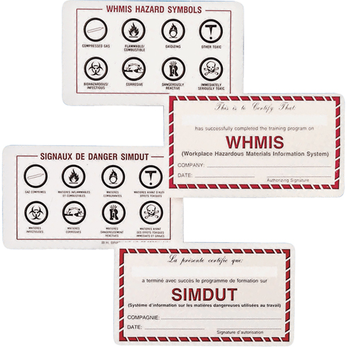 Cartes de portefeuille SIMDUT MAS Chibougamau