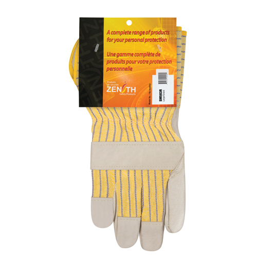 Gants d'ajusteur &agrave; paume s&egrave;che d'usage standard, Grand, Paume en Cuir fleur de vache, Doublure en Coton MAS Chibougamau