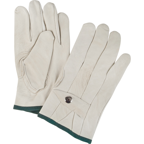 Gants de cordeur d'usage standard, Moyen, Paume Cuir fleur de vache MAS Chibougamau