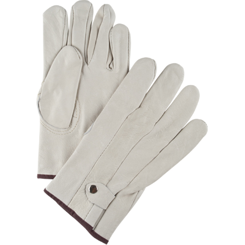 Gants de cordeur d'usage standard, Grand, Paume Cuir fleur de vache MAS Chibougamau
