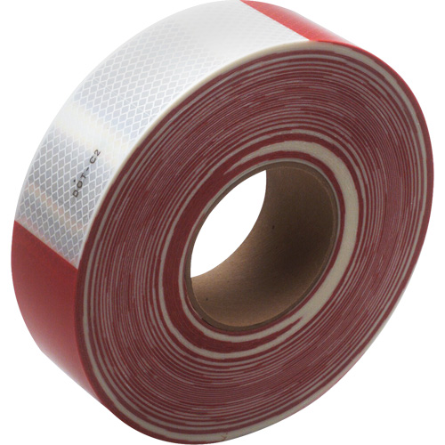 3M Scotchlite Diamond Grade Conspicuity Sheeting Series 983, 2" W x 150' L, Red & White MAS Chibougamau