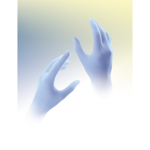 QRP Qualatrile Disposable Gloves, Medium, Nitrile, 5-mil, Powder-Free, Blue MAS Chibougamau