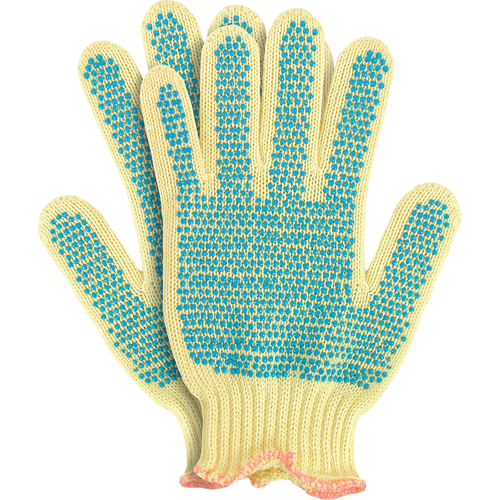 Gants en tricot avec pois, Taille Petit/7, Calibre 7, Rev&ecirc;tement PVC, Enveloppe en Kevlar, ANSI/ISEA 105 niveau 2 MAS Chibougamau