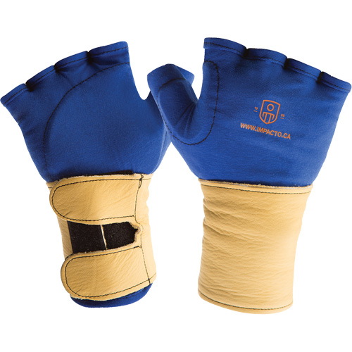 Fingerless Glove Liner with Wrist Restrainer, Size X-Small, Poly-Cotton Palm MAS Chibougamau