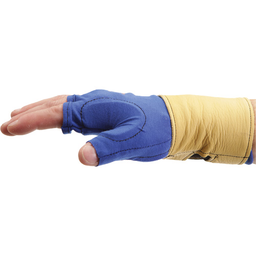 Fingerless Glove Liner with Wrist Restrainer, Size X-Small, Poly-Cotton Palm MAS Chibougamau