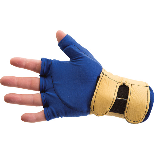 Fingerless Glove Liner with Wrist Restrainer, Size X-Small, Poly-Cotton Palm MAS Chibougamau