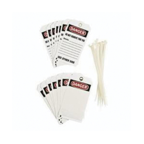 &eacute;tiquettes auto-plastifiantes pour la pr&eacute;vention des accidents, Polyester, 3" la x 5-3/4" h, Anglais MAS Chibougamau