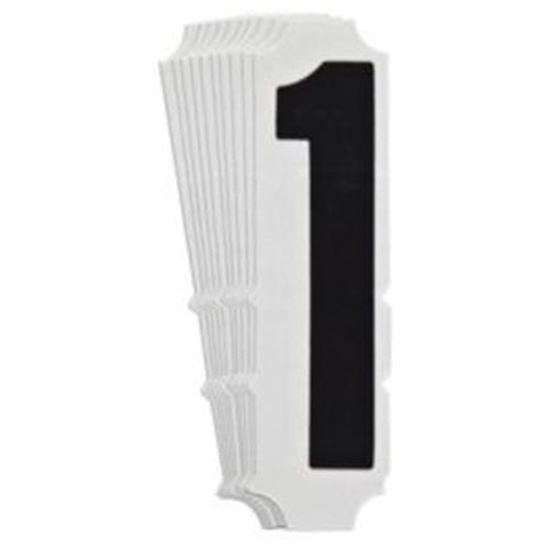 Quick-Align&reg; Individual Gothic Number and Letter Labels, 1, 4" H, Black MAS Chibougamau