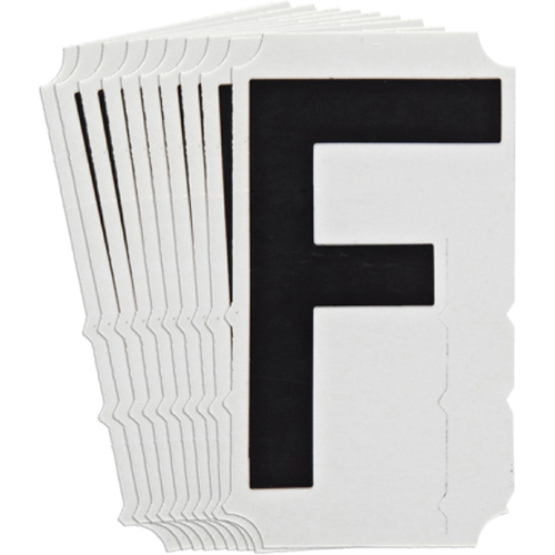 &eacute;tiquettes de lettres et chiffres gothiques individuels Quick-Align, F, 4" h, Noir MAS Chibougamau