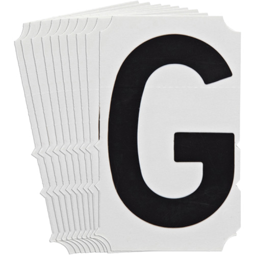 &eacute;tiquettes de lettres et chiffres gothiques individuels Quick-Align, G, 4" h, Noir MAS Chibougamau