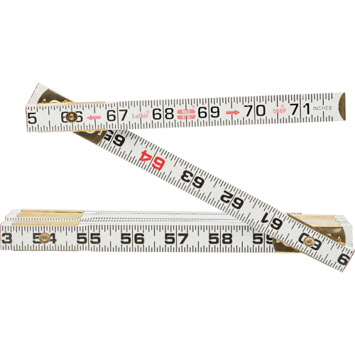 Red End&reg; Flat Reading Rule, 6' L, Wood MAS Chibougamau