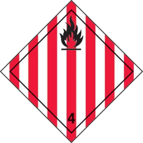 &eacute;tiquettes d'exp&eacute;dition TMD, Classe 4,1, Solides inflammables, Papier MAS Chibougamau