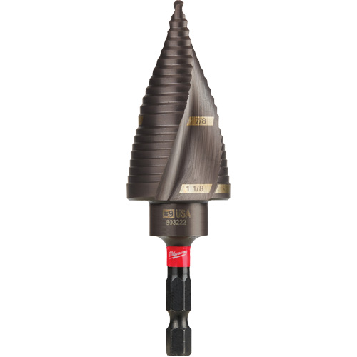 Foret &eacute;tag&eacute; #9 Shockwave Impact Duty, 7/8" - 1-1/8", Incr&eacute;ments de 1/4", Titane MAS Chibougamau
