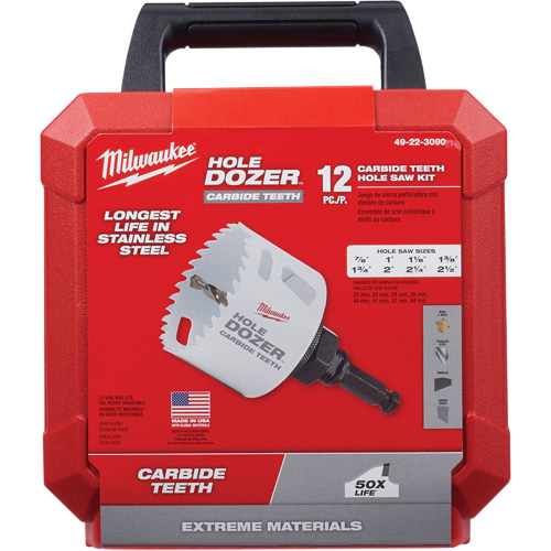 Trousse de scies-cloches Hole Dozer, 12 morceaux MAS Chibougamau