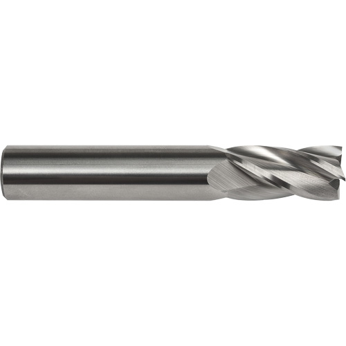 Square End Mill, 3/16" Dia., 2" L, 4 Flutes, 3/16" Shank, Carbide MAS Chibougamau