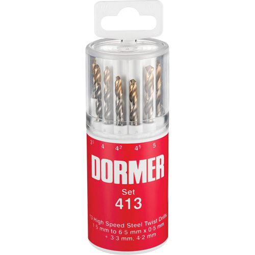 Jobber Drill Bit Set, 13 Pieces, High Speed Steel MAS Chibougamau
