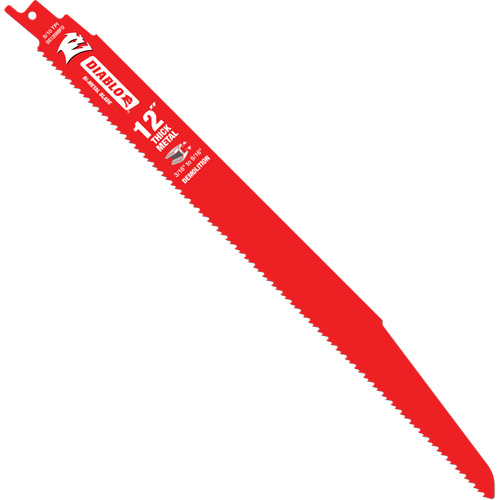 Reciprocating Blade for Thick Metal/Demolition, Bi-Metal, 8-10 TPI, 12" L MAS Chibougamau