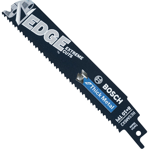 Edge Reciprocating Saw Blades, Bi-Metal, 8/10 TPI, 6" L MAS Chibougamau