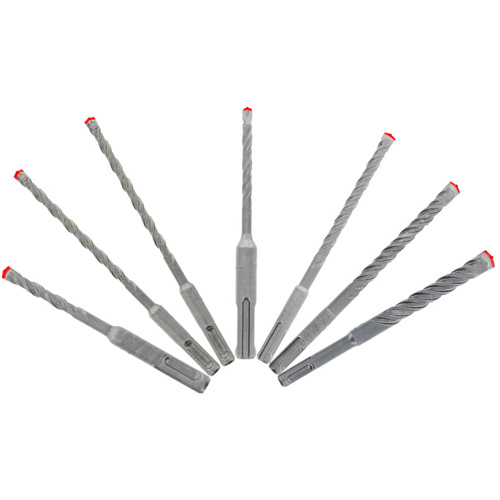 Rebar Demon SDS-Plus 4-Cutter Full Carbide Head Hammer Bit Set, 7 Pieces, Carbide MAS Chibougamau