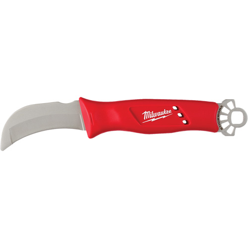 Linemans Blunt Tip Hawkbill Knife with STICKWORK 3-in-1 Ring MAS Chibougamau