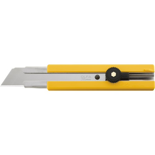 Rubber Inset Utility Knife with Solid Blade, 25 mm, Stainless Steel Blade MAS Chibougamau