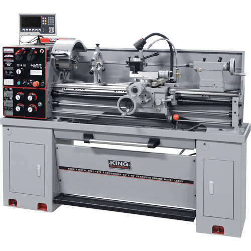 Metal Lathe/Taper Attachment & DRO, 75" L x 32" W x 53" H MAS Chibougamau
