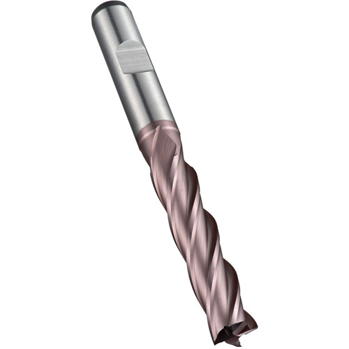 Square End Mill, 5 mm Dia., 68 mm L, 4 Flutes, 6 mm Shank, High Speed Cobalt MAS Chibougamau