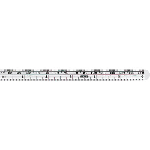 Economy Precision Flexible Ruler, 6-1/2" L, Steel MAS Chibougamau