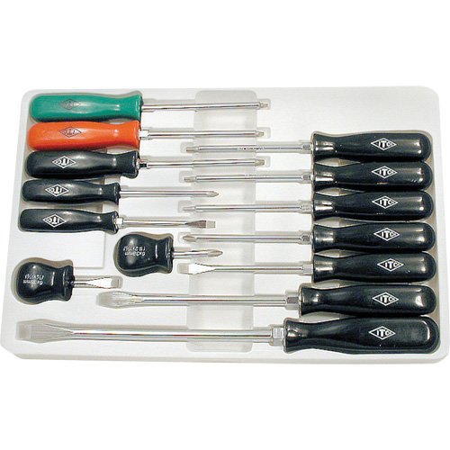 ISD-14 ITC&reg; Professional ABS Handle Screwdriver Set, 14 Pcs., Magnetic MAS Chibougamau