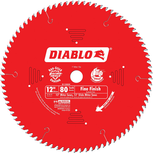 Contractor Saw Blades - Fine Finishing Saw Blades, 12", 80 Teeth, Wood Use MAS Chibougamau