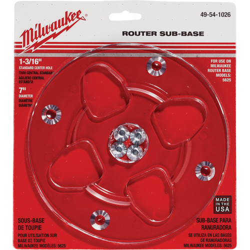 Clear 7" Diameter 1-3/16" Center Hole Sub-Base MAS Chibougamau