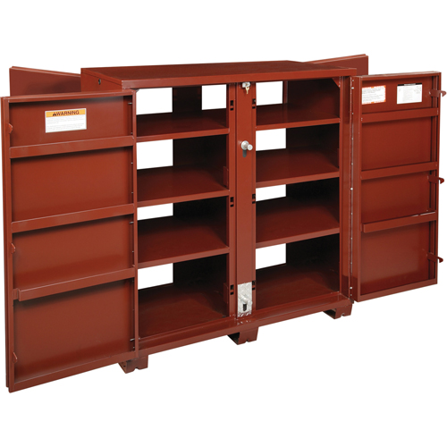 Jobsite Shelf Cabinet, Steel, 63.7 Cubic Feet, Red MAS Chibougamau